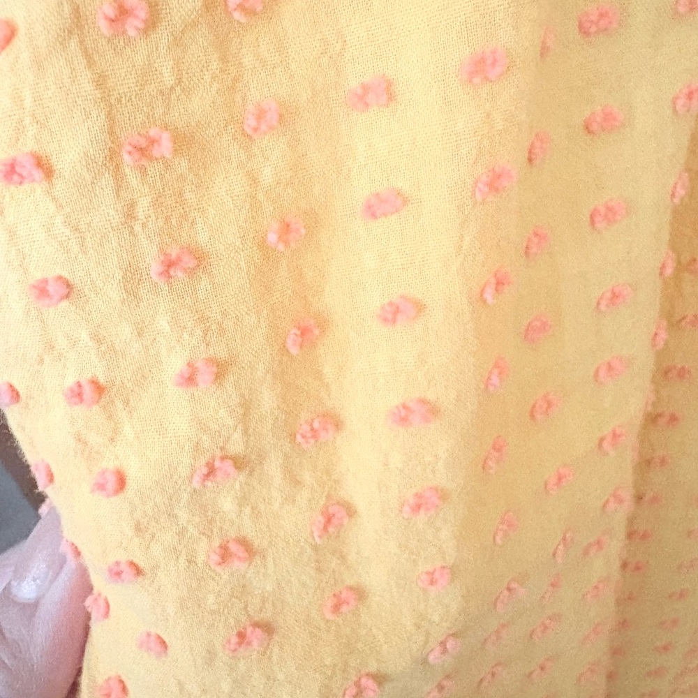 LOFT Yellow Smocked Puff Sleeve Dress - Picture 3 of 3